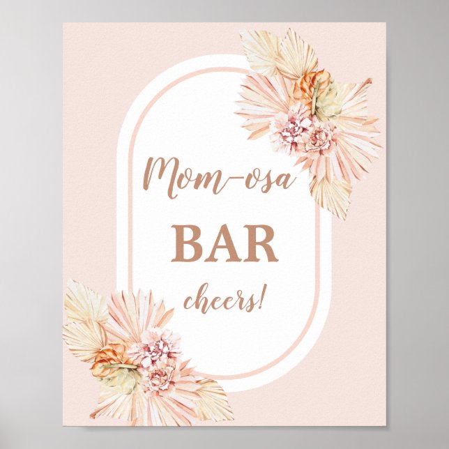 Poster Panneau Boho Blush Desert Momosa Bar (Devant)