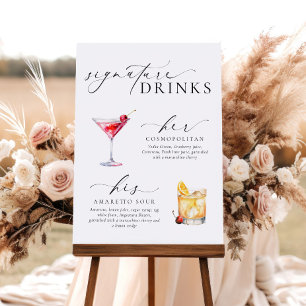 Poster Panneau boisson Ellesmere Modern Minimal Signature