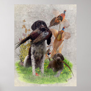 Poster Panneau Boîte en bois pour pointeurs germains (GSP