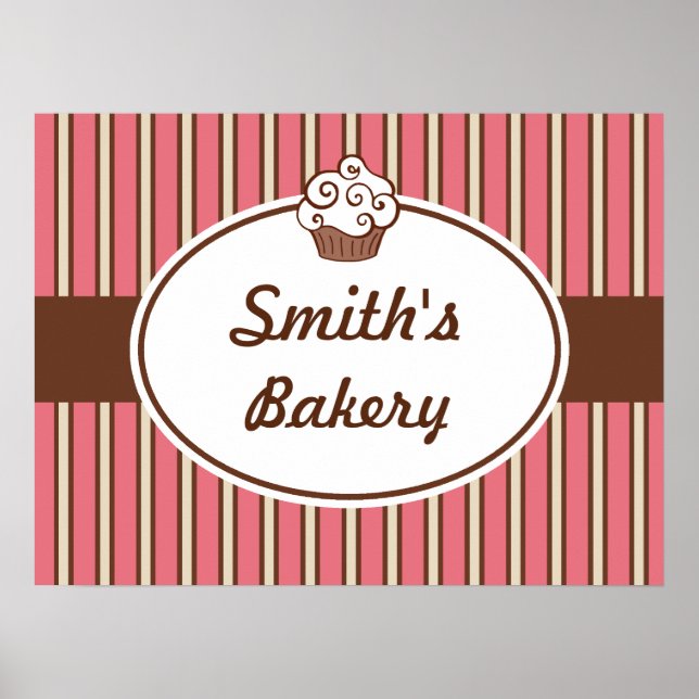 Poster Panneau Boulangerie personnalisée (Devant)