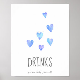 Poster Panneau Boy Baby shower Boy Boy Hearts
