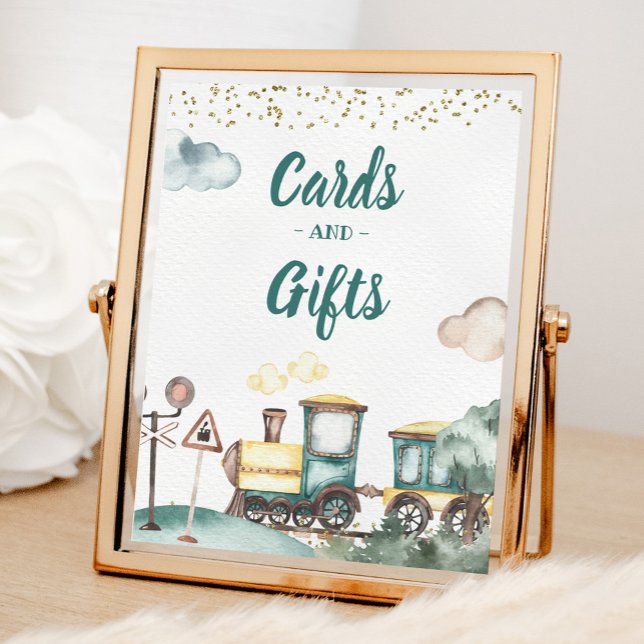 Poster Panneau Boy Train Birthday Cartes et Cadeaux (Créateur téléchargé)