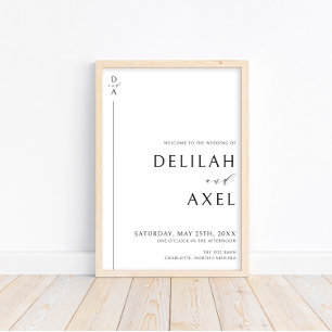 Poster Panneau budget minimaliste ultra-moderne noir et b