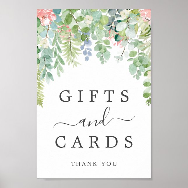 Poster Panneau Cadeaux et Cartes de Verdure Douce (Devant)