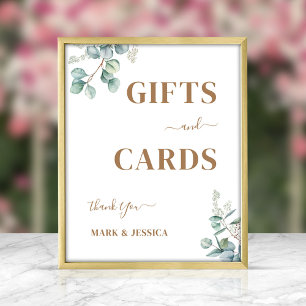 Poster Panneau Cadeaux et cartes Eucalyptus