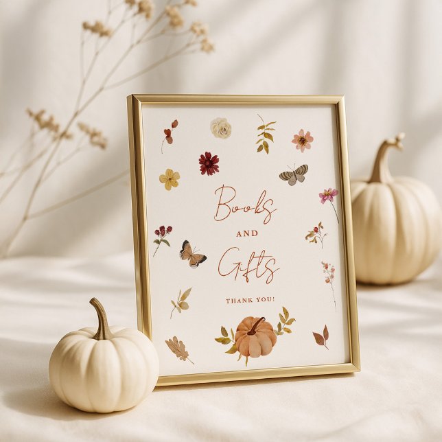 Poster Panneau Cadeaux Fleurs sauvages Baby showers Citro (Créateur téléchargé)