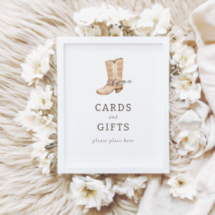 Poster Panneau Cadeaux modernes Western Rodeo Cards + Cad