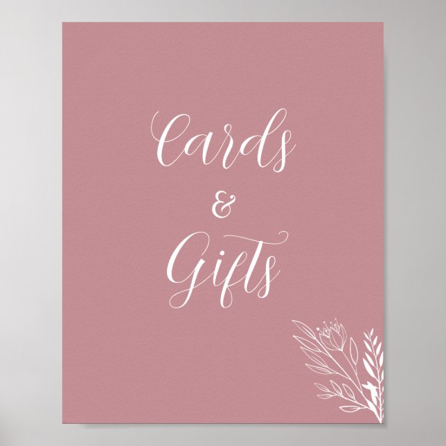 Poster Panneau Cadeaux ROE Pink & White Cards (Devant)