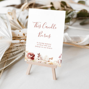 Poster Panneau Calligraphie Graceful Floral Candle Burle