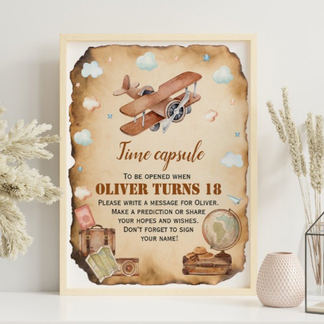 Poster Panneau Capsule heure d'anniversaire de l'avion vi (Créateur téléchargé)