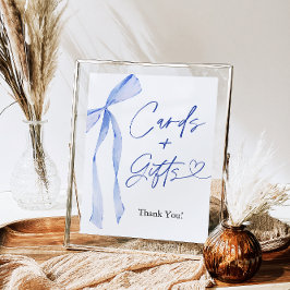 Poster Panneau Carte bleue et GIfts
