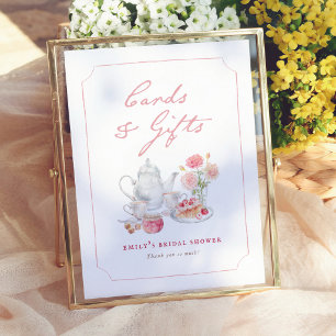 Poster Panneau Cartes & Cadeaux pour Fête de Jardin de Th