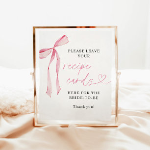 Poster Panneau Cartes de recettes Bow   Carte de recette 