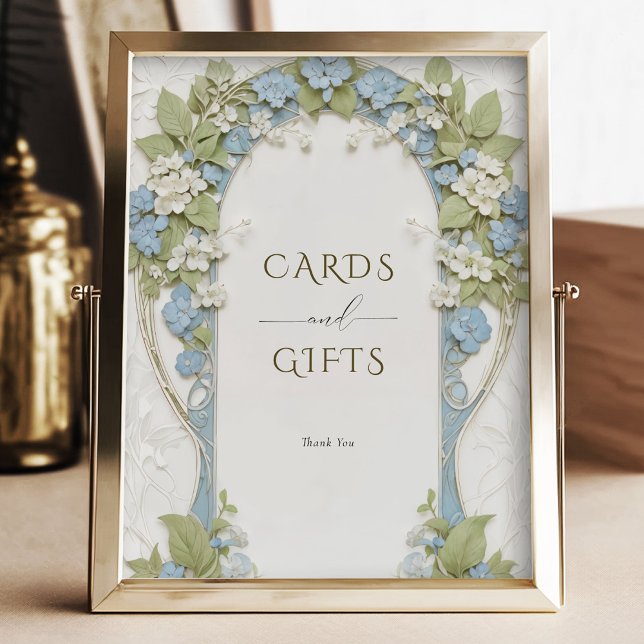 Poster Panneau Cartes et cadeaux Blue Hydrangeas (Créateur téléchargé)