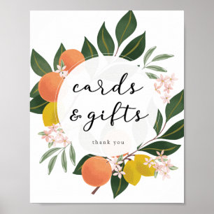 Poster Panneau Cartes et cadeaux Citrus