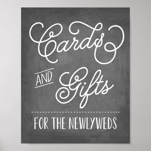 Poster Panneau Cartes et cadeaux | Décor Mariage (Devant)