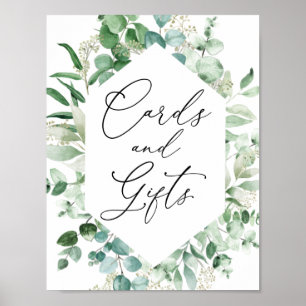 Poster Panneau Cartes et Cadeaux Eucalyptus et Verdure