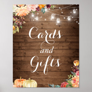 Poster Panneau Cartes et cadeaux Lumières florales d'au