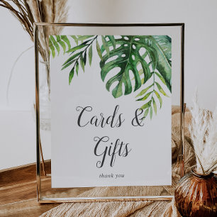 Poster Panneau Cartes et Cadeaux Palmiers Tropicaux Sauva