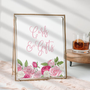 Poster Panneau Cartes et cadeaux Rosé
