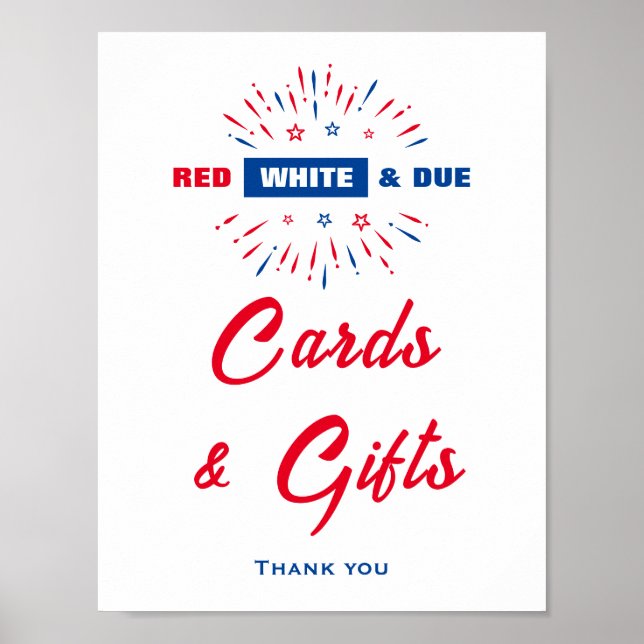 Poster Panneau Cartes Et Cadeaux Rouge Blanc Et Bon Baby  (Devant)