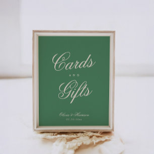 Poster Panneau Cartes et Cadeaux Tennis Club Green Preppy