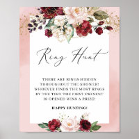 Panneau Chasseur d'anneaux d'aquarelle Bourgogne