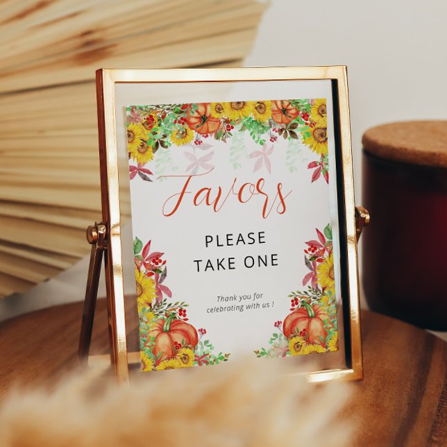 Poster Panneau Citrouille Automne - Faveurs du Baby showe (Créateur téléchargé)