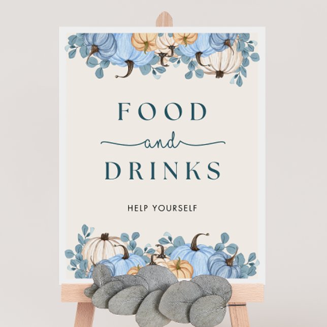 Poster Panneau citrouille Baby shower Aliments et boisson (Créateur téléchargé)