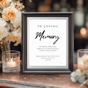 Poster Panneau commémoratif de mariage à la mémoire de