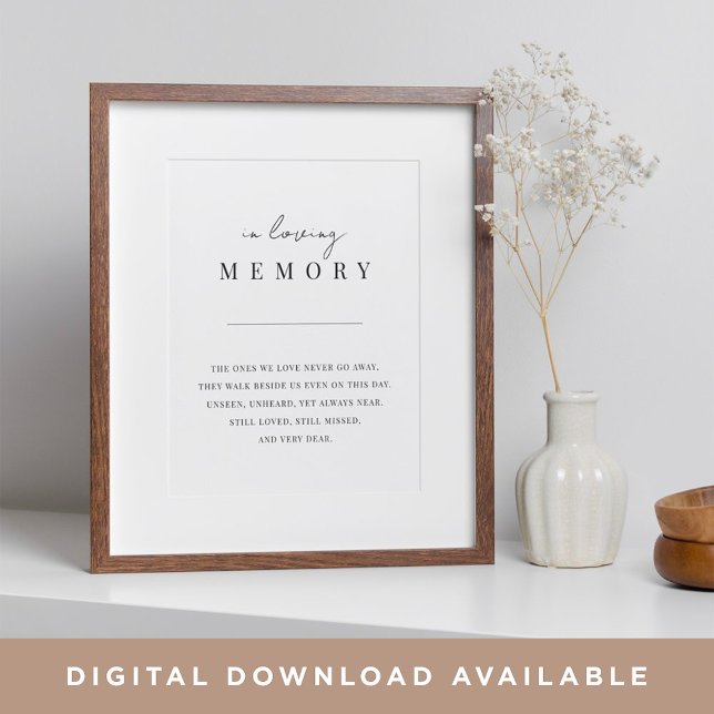 Poster Panneau commémoratif de mariage à script minimal m (Créateur téléchargé)