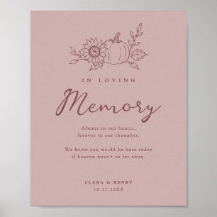 Poster Panneau commémoratif de mariage aux tournesols et