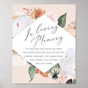 Poster Panneau commémoratif de mariage Boho Blooms