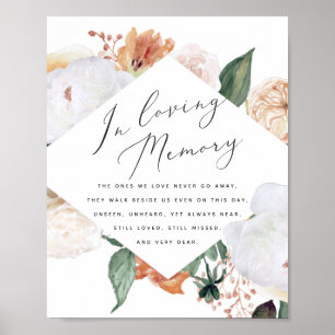 Poster Panneau commémoratif de mariage Boho Blooms