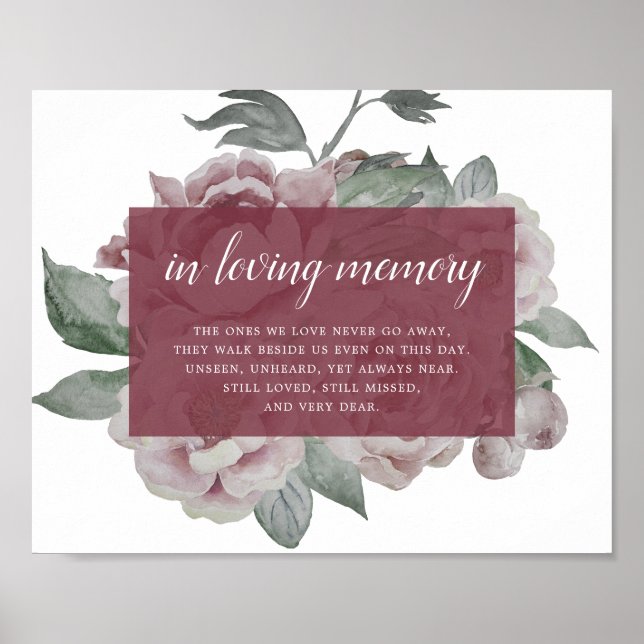 Poster Panneau commémoratif de mariage dans un jardin ang (Devant)