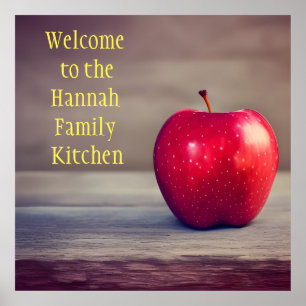 Poster Panneau cuisine familiale personnalisable
