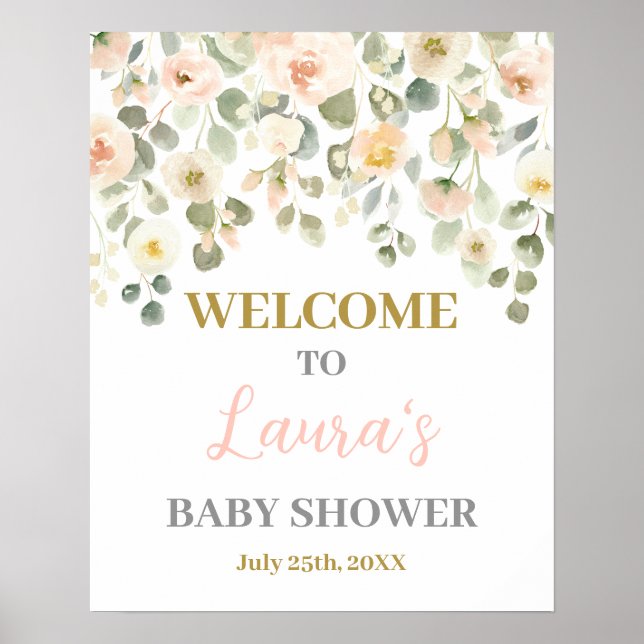 Poster Panneau d'accueil du Baby shower Flush dans la fle (Devant)