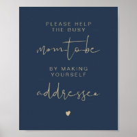 Panneau d'adresse de l'enveloppe CAITLIN Navy & Go
