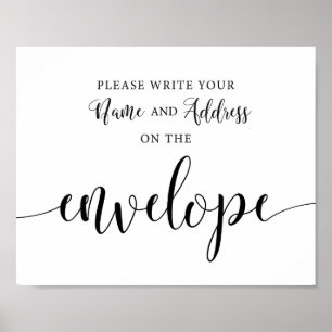 Poster Panneau d'adresse de mariage rustique