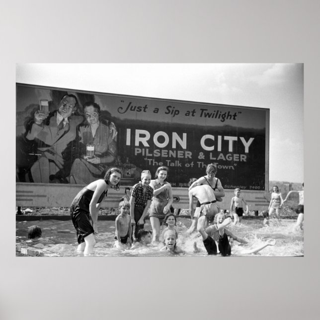 Poster Panneau d'affichage de la bière, 1938 (Devant)