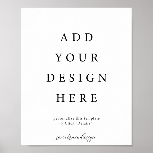 Poster Panneau d'affiche verticale/portrait 8x10" (Devant)