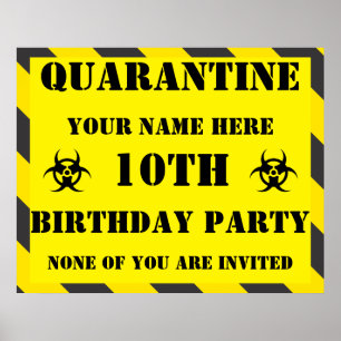 Poster Panneau d'anniversaire de la quarantaine