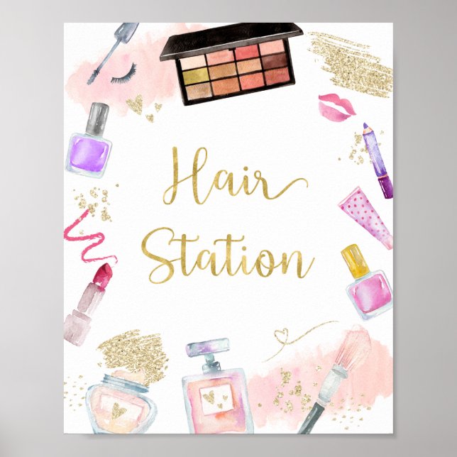 Poster Panneau d'anniversaire de la station de cheveux Gl (Devant)