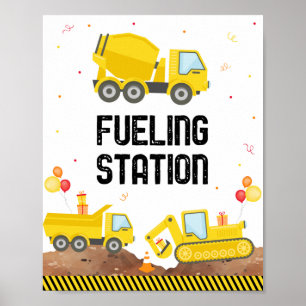 Poster Panneau d'anniversaire de la station de ravitaille