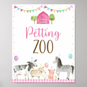 Poster Panneau d'anniversaire du zoo de mouture de la fer