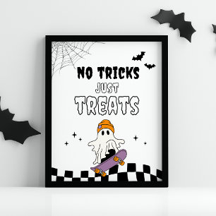Poster Panneau d'anniversaire Halloween garçon Pas de far