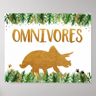 Poster Panneau d'anniversaire Omnivores Or de Verdure de