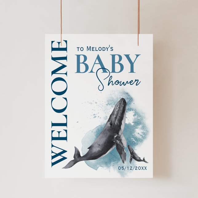 Poster Panneau de Baby shower d'accueil Rustique moderne  (Créateur téléchargé)