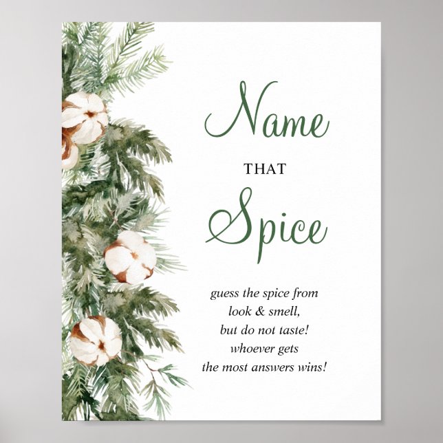 Poster Panneau de Baby Shower de Mariage Nommer cette Épi (Devant)