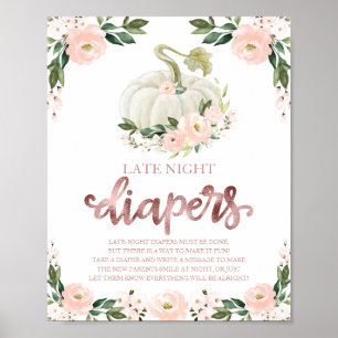 Poster Panneau de Baby shower des plongeurs de nuit citro
